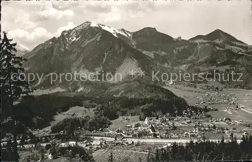 Marquartstein Panorama mit Piesenhausen und Niedernfels Alpen Kat. Marquartstein