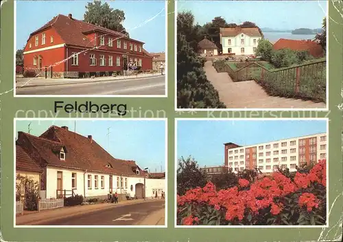 Feldberg Mecklenburg Rathaus FDGB Erholungsheim Freundschaft Apotheke Fuerstenberger Strasse Kat. Feldberger Seenlandschaft