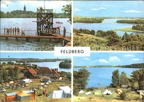 Feldberg Mecklenburg Badeanstalt Hauptmannsberg Huettenberg Zeltplatz Camping Kat. Feldberger Seenlandschaft