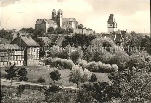 Quedlinburg Ehemaliges Schloss Museum romanische Stiftskirche Kat. Quedlinburg