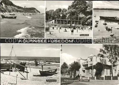 Koelpinsee Usedom Fischerstrand Strandhalle FDGB Erholunsheim Zur Ostsee Kat. Usedom