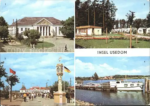 Usedom Hafen Heringsdorf Kulturhaus Damerow Ferienkomplex Forst Ahlbeck Seebruecke Kat. Usedom