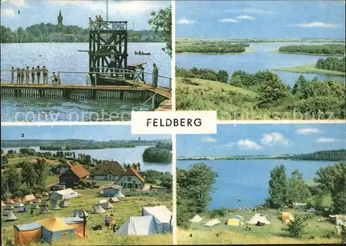 Feldberg Mecklenburg Badeanstalt Hauptmannsberg Huettenberg Zeltplatz Camping Kat. Feldberger Seenlandschaft