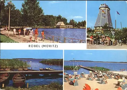 Roebel Mueritz Am Seglerhafen Jugendherberge Partie an der Mueritz Strand Kat. Roebel Mueritz