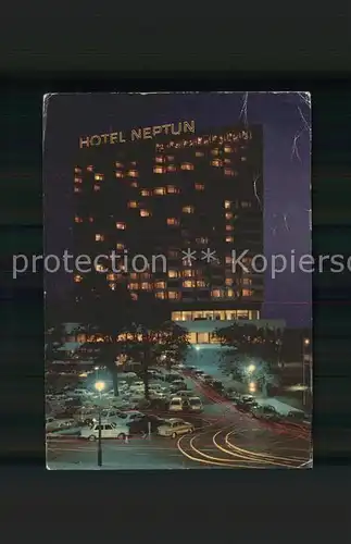 Warnemuende Ostseebad Hotel Neptun bei Nacht Kat. Rostock
