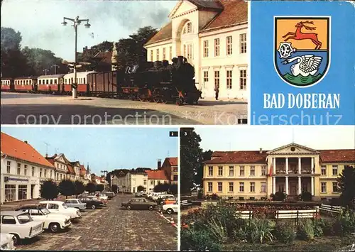 Bad Doberan Baederbahn Dampflokomotive Markt Moorbad Wappen Kat. Bad Doberan