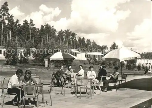 Klink Waren FDGB Urlaubersiedlung Voelkerfreudschaft Restaurant Terrasse Kat. Klink Waren