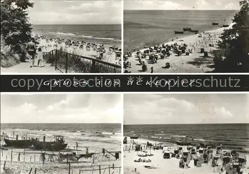 ueckeritz Usedom Strand Fischkutter Kat. ueckeritz Usedom