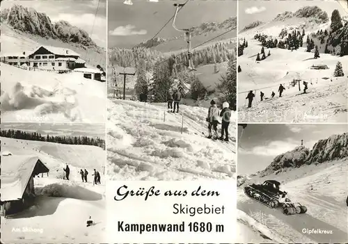 Grassau Chiemgau Skigebiet Kampenwand Gipfelkreuz Skilift Chiemgauer Alpen Kat. Grassau