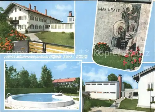 Rimsting Caritas Muettererholungsheim Maria Rast Swimming Pool Kat. Rimsting