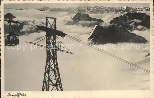 Zugspitze Zugspitzbahn Kabinenbahn Alpenpanorama Kat. Garmisch Partenkirchen