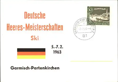 Garmisch Partenkirchen Deutsche Heeres Meisterschaften Ski Kat. Garmisch Partenkirchen