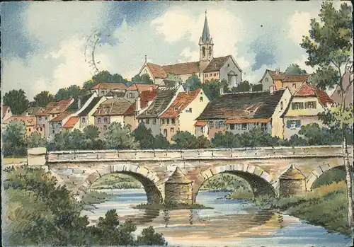 Altkirch Elsass Bruecke Kat. Altkirch