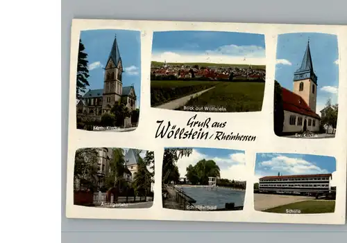 Woellstein Rheinhessen Amtsgericht, Schwimmbad, ... / Woellstein /Alzey-Worms LKR