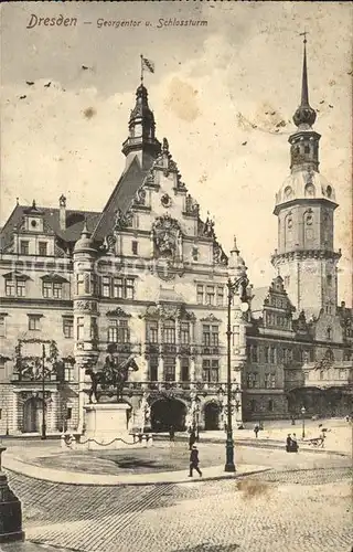 Dresden Georgentor Schlossturm Kat. Dresden