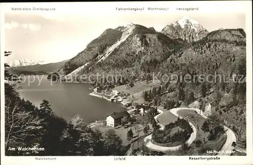 Walchensee Kesselbergstr. Herzogstand Kat. Kochel a.See