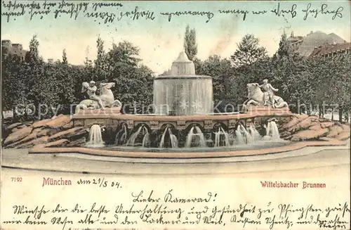 Muenchen Wittelsbacher Brunnen Kat. Muenchen