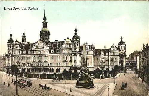 Dresden Schloss Strassenbahn Kat. Dresden