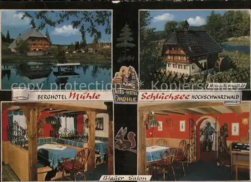 Schluchsee Miniaturmuehle Blauer Salon Berghotel Kat. Schluchsee