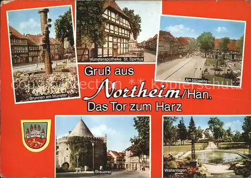 Northeim Wappen Wallanlagen Brauerei Muenster Kat. Northeim