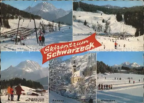 Schwarzeck Skizentrum Hintersee Watzmann Kat. Ramsau b.Berchtesgaden