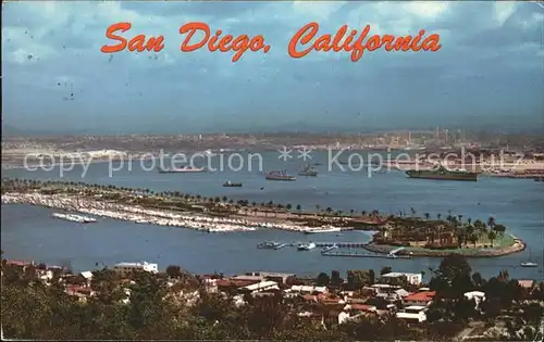 San Diego California mit Hafen Kat. San Diego