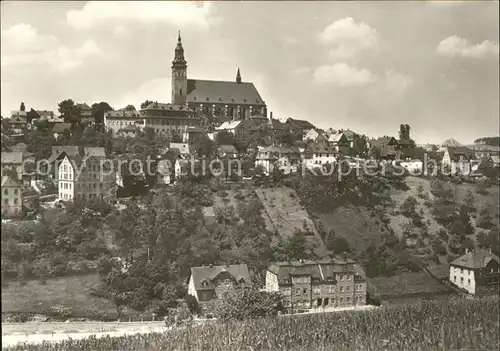 Schneeberg Erzgebirge Teilansicht mit Kirche Kat. Schneeberg