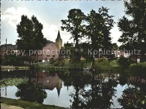 Niederkruechten Dorfweiher u.Kirche Kat. Niederkruechten