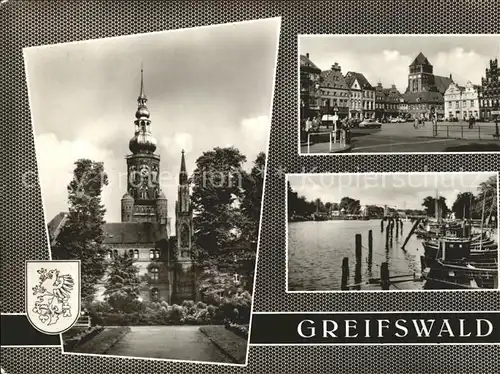 Greifswald Mecklenburg Vorpommern St.Nikolaikirche u.Platz der Freundschaft Kat. Greifswald