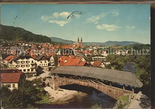 Forbach Baden mit bekannter Holzbruecke Kat. Forbach