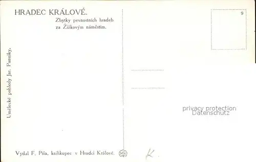 Hradec Kralove Zbytky pevnostnich hradeb / Hradec Kralove Koeniggraetz /