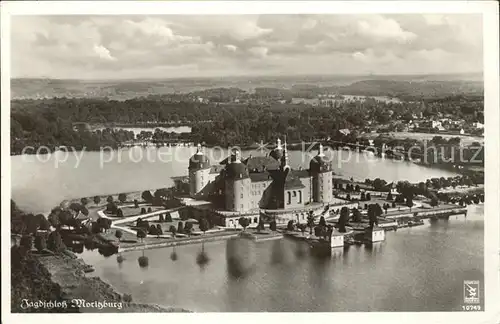 Moritzburg Sachsen Jagdschloss Fliegeraufnahme Kat. Moritzburg Dresden