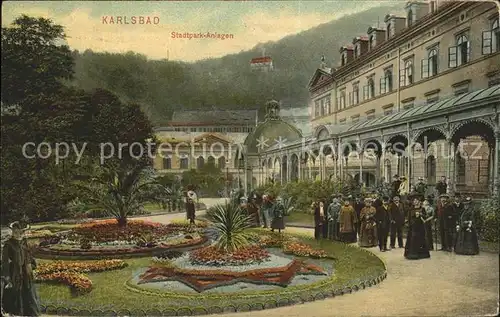 Karlsbad Eger Boehmen Stadtpark-Anlagen / Karlovy Vary /