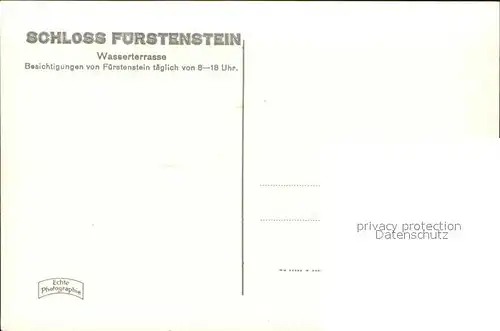 Fuerstenstein Niederbayern Schloss Fuerstenstein Wassertreppe / Fuerstenstein /Passau LKR