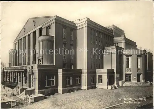 Bad Teplitz Schoenau Sudetenland Stadttheater Kat. Teplice