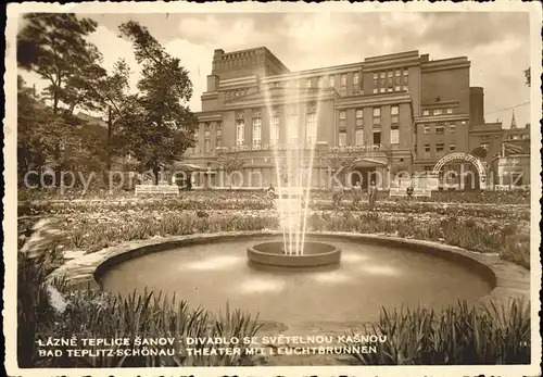 Lazne Teplice nad Becvou Kasnou Springbrunnen Kat. Bad Teplitz