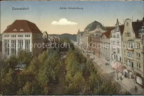 Duesseldorf Allee Hindenburg Strassenbahn Kat. Duesseldorf
