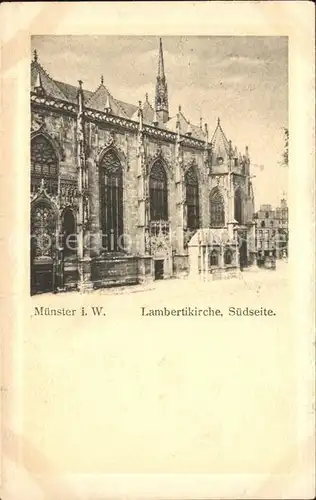 Muenster Westfalen Lambertikirche Suedseite Kat. Muenster