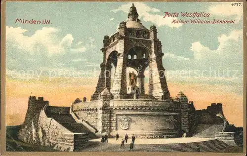 Minden Westfalen Porta Westfalica Kaiser Wilhelm Denkmal Kat. Minden