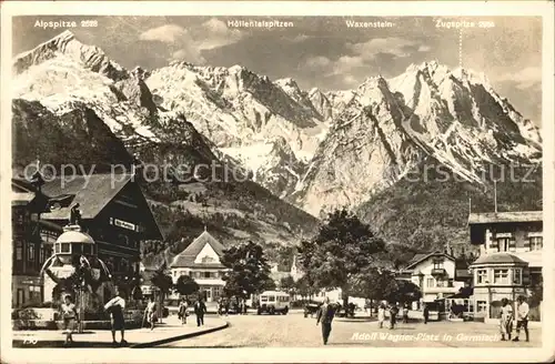 Garmisch-Partenkirchen Adolf Wagner Platz Hoellentalspitzen Zugspitze / Garmisch-Partenkirchen /Garmisch-Partenkirchen LKR