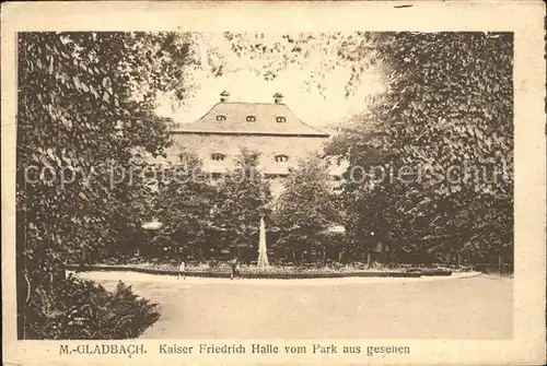 Moenchengladbach Park Kaiser Friedrich Halle Kat. Moenchengladbach