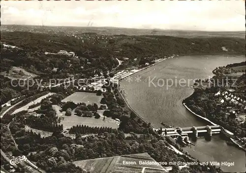 Essen Ruhr Fliegeraufnahme Villa Huegel Stauwehr Kat. Essen