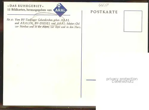 Gelsenkirchen Kuenstlerkarte Aral Bildkarten Ruhrgebiet Kat. Gelsenkirchen