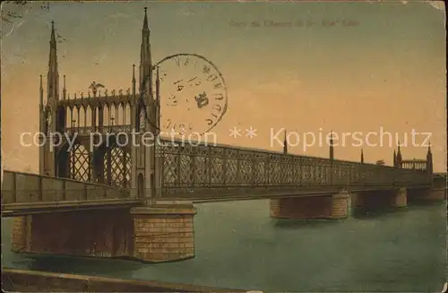 Kehl Rhein Pont de Chemin de Fer Eisenbahnbruecke Kat. Kehl