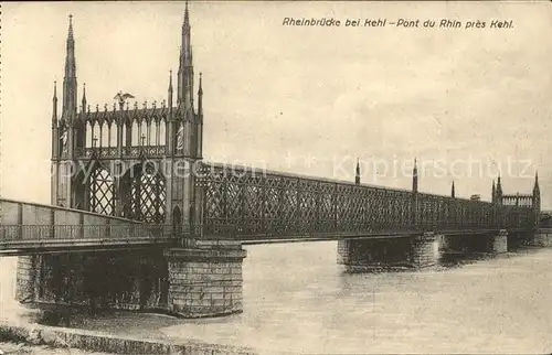 Kehl Rhein Rheinbruecke Pont du Rhin Kat. Kehl