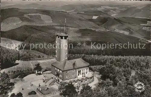 Kirchhundem Aussichtsturm Hohe Bracht Fliegeraufnahme Kat. Kirchhundem Hochsauerland