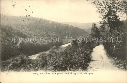 Burg Wupper Weg zwischen Muengsten und Burg Bergisches Land Kat. Solingen