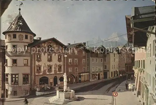 Berchtesgaden Marktplatz Brunnen Kat. Berchtesgaden