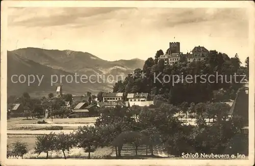 Neubeuern Ortsansicht mit Schloss Kat. Neubeuern