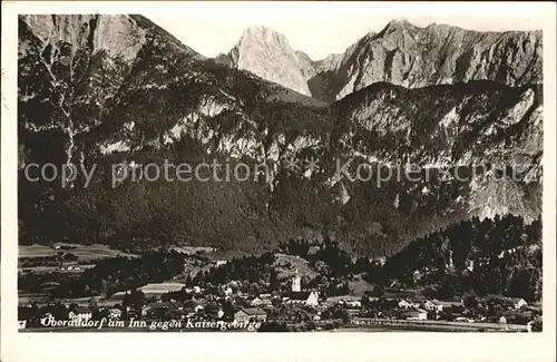 Oberaudorf Panorama gegen Kaisergebirge Kat. Oberaudorf